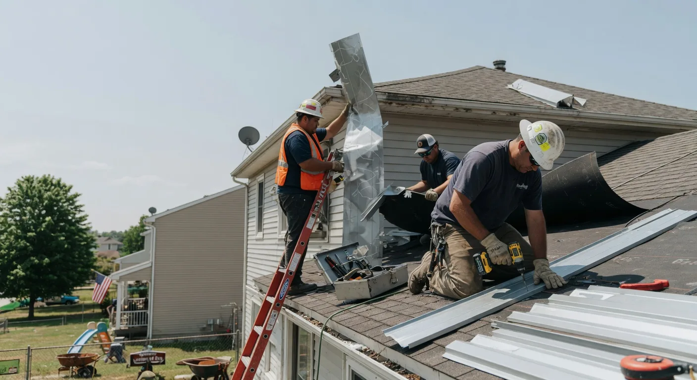 Storm Damage Metal Roof Repair in Woodland, WI